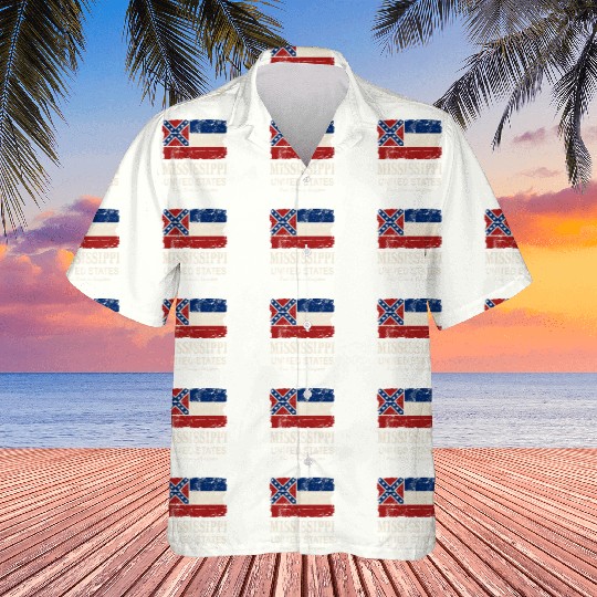 Mississippi Flag - Vintage Look Hawaiians