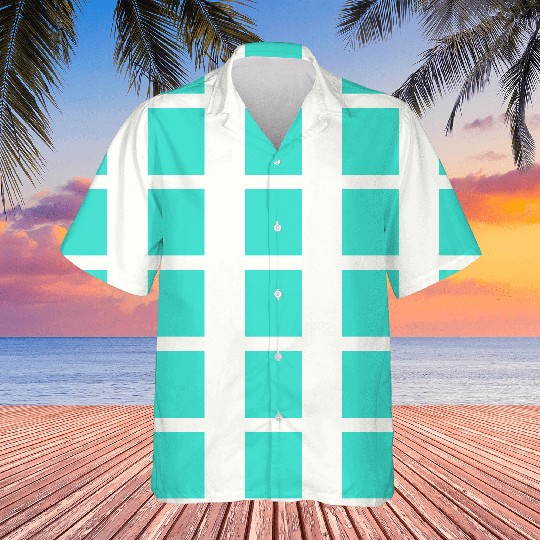 Turquoise Green-Blue Solid Color Hawaiians