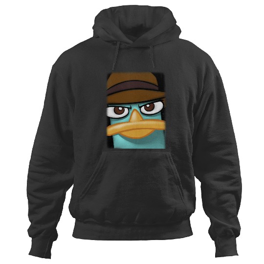 Disneys Phineas And Ferb Perry The Platypus Big Face Portrait Hoodies