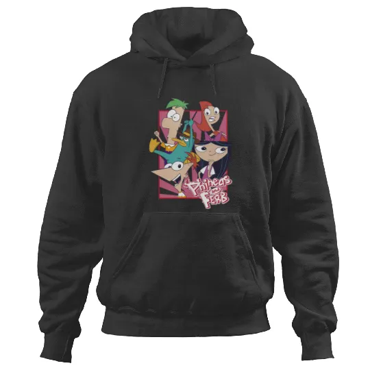 Disneys Phineas And Ferb With Friends Cute Group Shot Hoodies