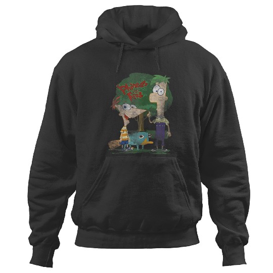 Disneys Phineas And Ferb Hanging Out With Perry Distressed Hoodies