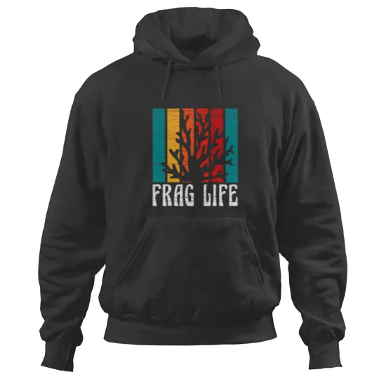 Frag Life Coral Reefs Color Yellow Orange Blue Hoodies