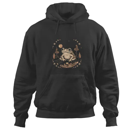 Cottagecore frog and mushrooms moons fairycore Hoodies