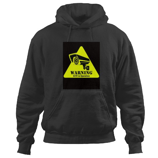 Discover warning cctv in operation Hoodies