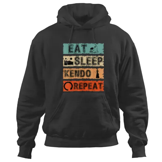 Discover Eat Sleep Kendo Repeat Sports Cycle Trends Gift Hoodies
