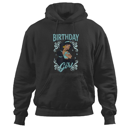 disneyss Aladdin Birthday Girl Princess Jasmine Chest Portrait  Gifts Hoodies