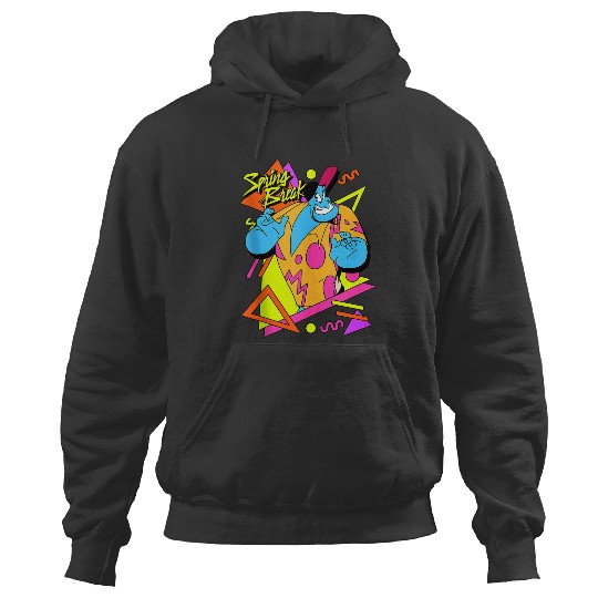 disneys Aladdin Genie Spring Break 90's Style Portrait Hoodies