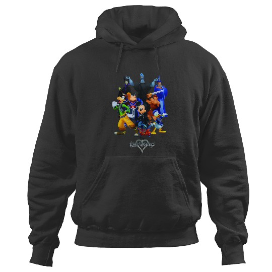disneys Kingdom Hearts Magical Characters Mash Up Chest Logo Hoodies