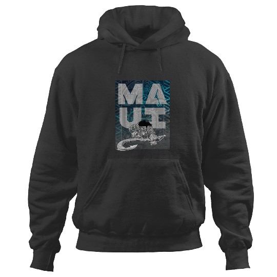 Disney Moana Maui Tattoo Style Letter Stack Port Hoodies