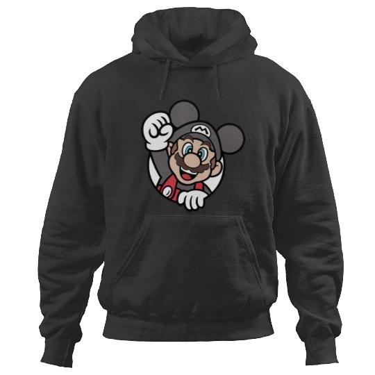 Super Mario - Disney Mickey Mouse color and ears Hoodies