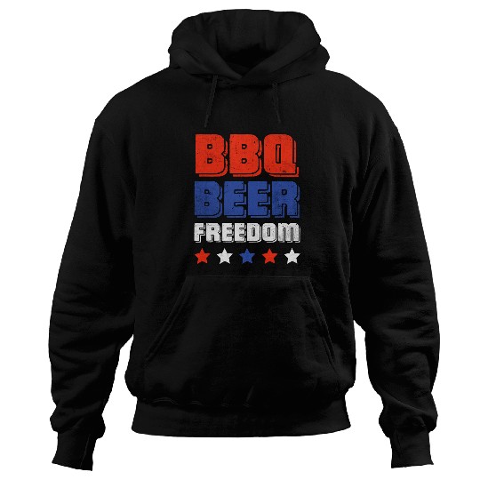 BBQ Beer Freedom Beer Lover Backyard BBQ Party America Hoodies