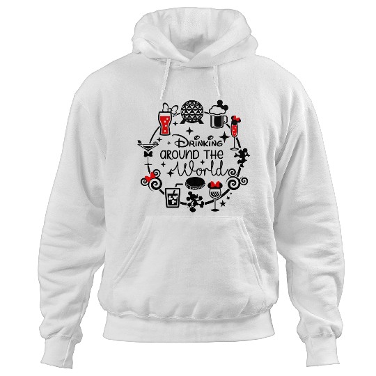 Drinking Around The World Disney Hoodies, Funny Disney Hoodies, Disney Family Hoodies