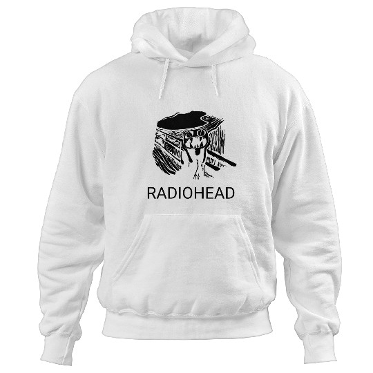 Scared in Black Radiohead Hoodies