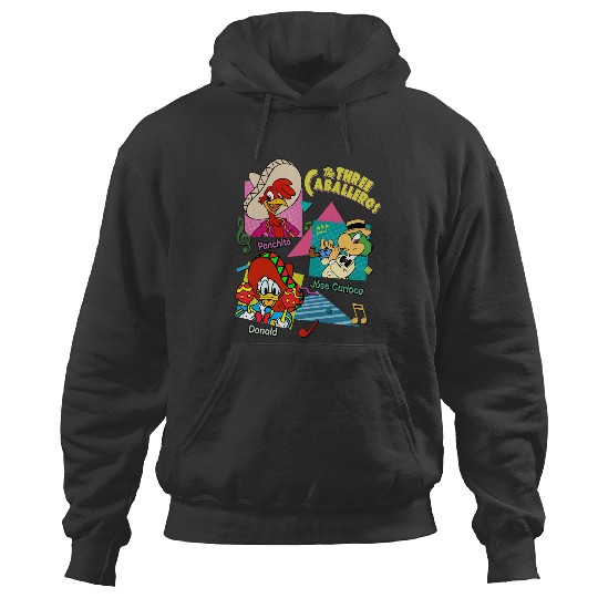 Retro 90s Disney The Three Caballeros Hoodies, Jose Donald Duck Panchito Hoodies
