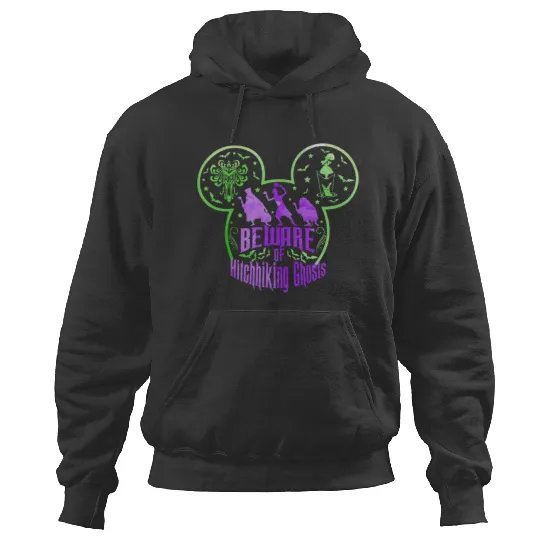 Beware Of Hitchhiking Ghosts Halloween Hoodies, Disney Haunted Mansion