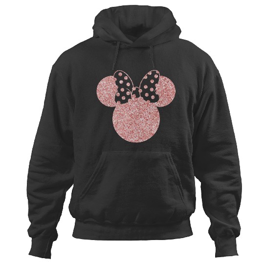 Disney Hoodies, Disney Ear Hoodies, Glitter Rose Gold Minnie