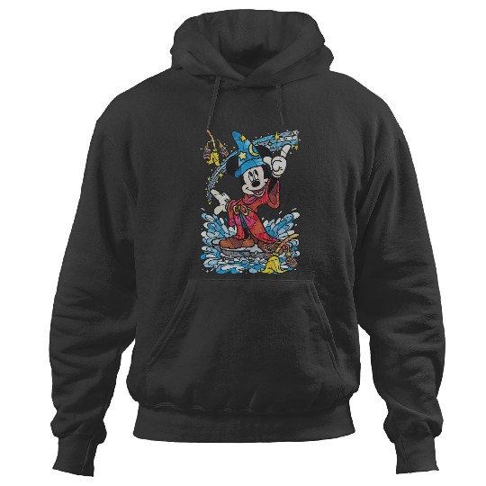 Disney Fantasia Sorcerer Mickey Mouse Magic Wizard Retro Hoodies, Magic Kingdom Hoodies Family Birthday Gift