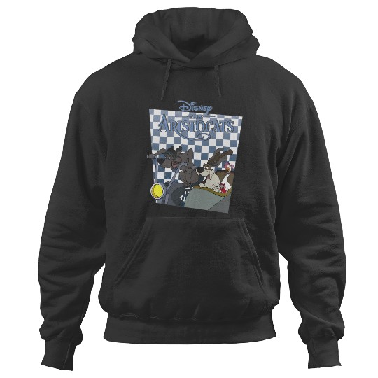 Disney Aristocats Checkerboard Poster Napoleon Lafayette Hoodies