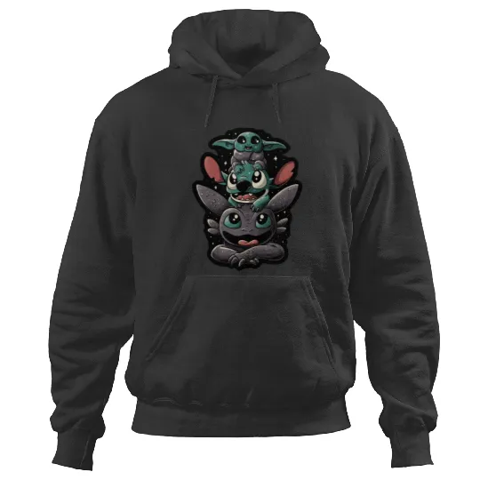 Disney Stitch and Toothless Hoodies