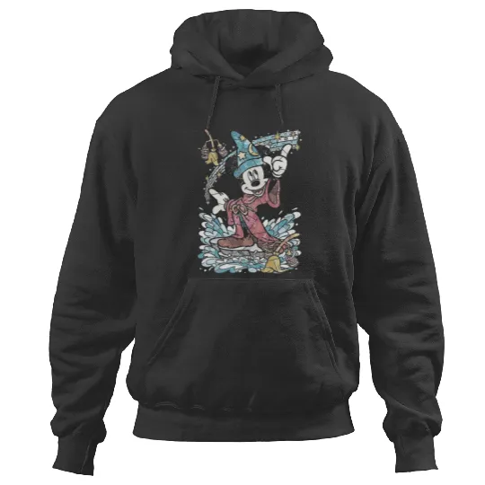Disney Fantasia Sorcerer  Color Hoodies, Mickey Mouse Magic Wizard Retro Hoodies