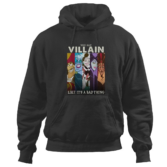 Disney Villains Colorful Group Shot Humor Graphi Hoodies