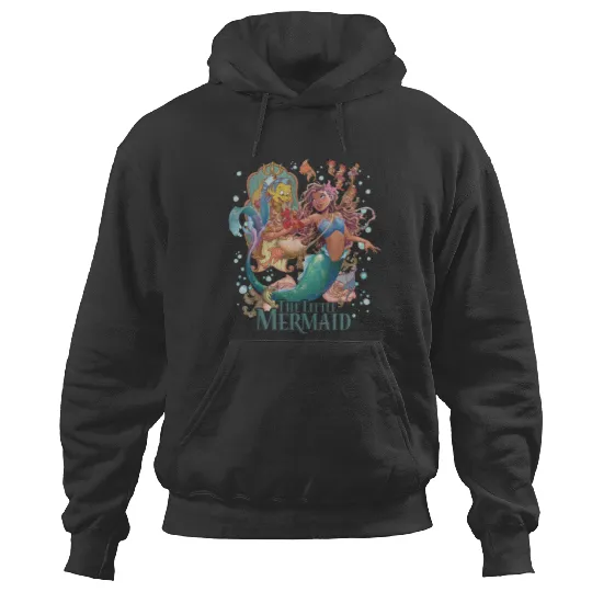 Retro Little Mermaid Hoodies  Black Little Mermaid Hoodies | Disney Hoodies
