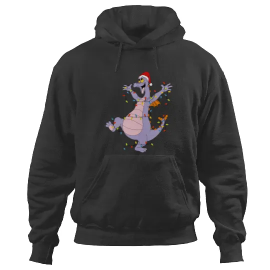 Disney Figment Christmas Lights Hoodies, Figment Merry Christmas Hoodies, Purple Dragon Epcot Disneyland Christmas Matching Family Hoodies