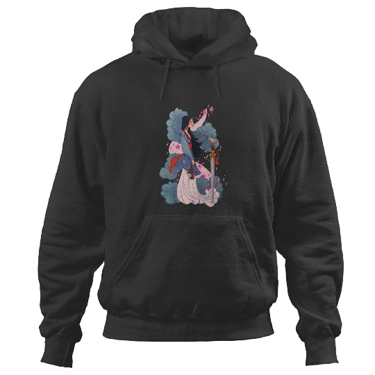 Vintage Watercolor Mulan Princess Hoodies, Disney