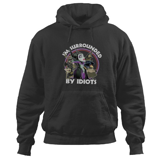 Retro Disney Sleeping Beauty Villains Maleficent Surrounded By Idiots Hoodies, Magic Kingdom Hoodies