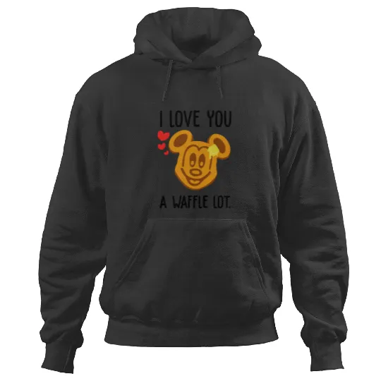 I Love You a Waffle Lot Mickey Waffle Disney Hoodies, Disney Food Hoodies