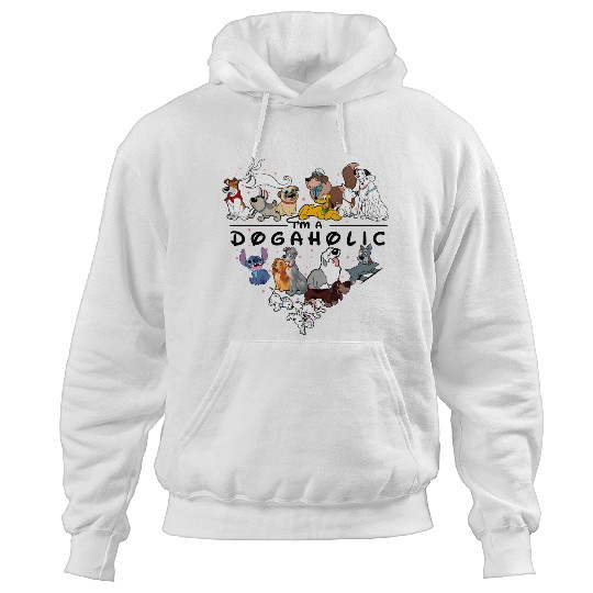 Disney Dogaholic Hoodies, Disney 101 Dalmatians Dogs, Tramp Hoodies Lady Dog Mom Who Loves Disney Pluto Dog