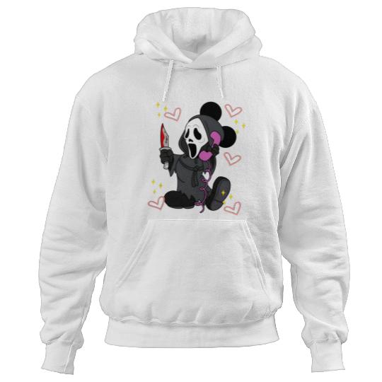 Disney Mickey Scream No You Hang Up Hoodies, Mickey Ghost Scream Ghostface Phone Call Hoodies