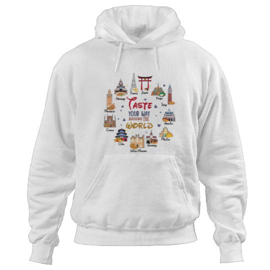 Disney Epcot World Showcase Countries Food Taste Your Way Around The World Hoodies, Epcot Food and Wine Festival 2023