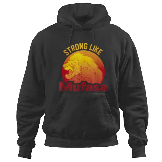 Disney The Lion King Strong Like Mufasa Sunset Logo Hoodies