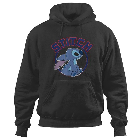 Discover Disney Lilo Stitch Cute Stitch Profile Big Chest Circle V2 Hoodies