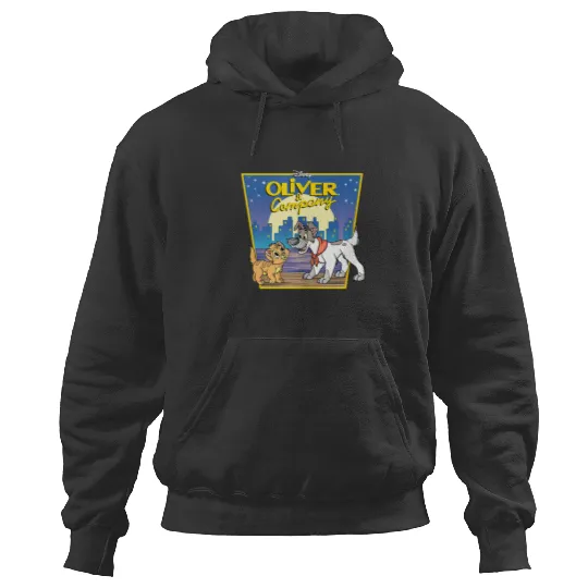 Disney Oliver Company Oliver And Dodger City Lights Logo Hoodies