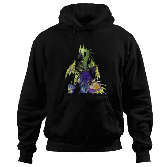 Disneyss Sleeping Beauty Maleficent Dragon Silhouette Hoodies