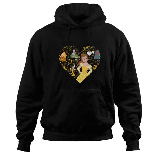 Disney Princess Belle Collage Heart Hoodies