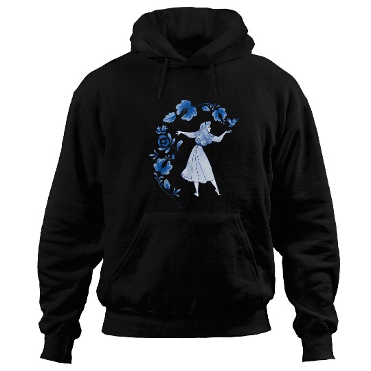 Disneyss Sleeping Beauty Princess Aurora Blue Flowers Hoodies