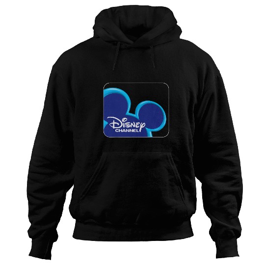 Disney Channel  Mickey Mouse Blue Retro 2000s Logo Hoodies