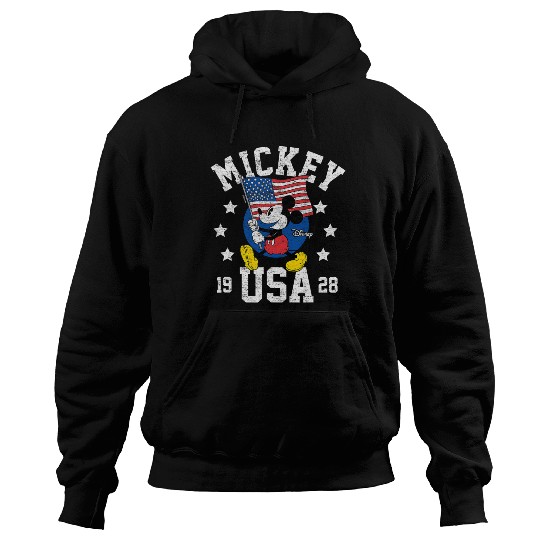 Disney - Mickey Waving Flag USA Hoodies