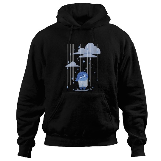 Disneyss Pixars Inside Out Sadness Rain Cloud Feeling Blue Logo Hoodies