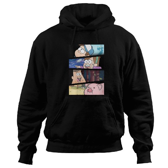 Disneyss Gravity Falls Group shots Split Panels Scene Logo Hoodies