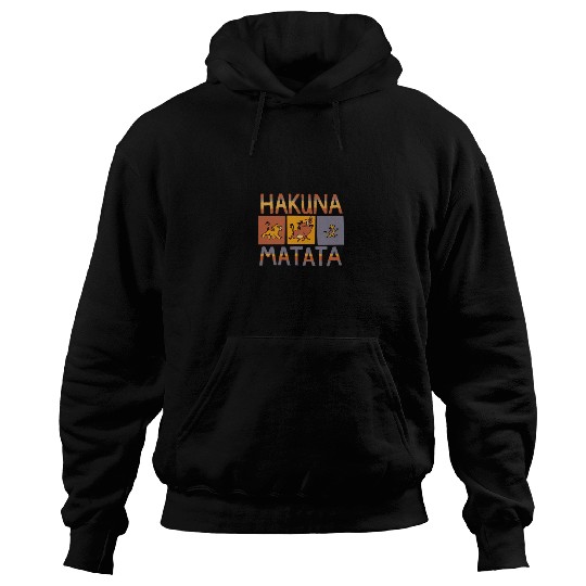 Disneyss The Lion King Hakuna Matata Solid Blocks Hoodies