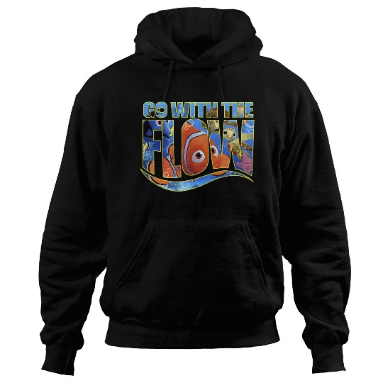 Disneyss Pixars Finding Nemo Go With The Flow Logo Filled Hoodies