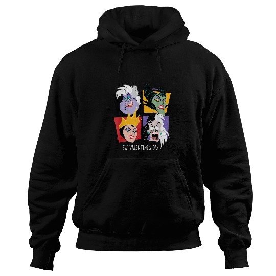 Disney Villains Ew Valentines Day Grid Hoodies