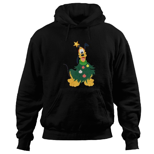 Disney Pluto Holiday Christmas Tree Costume Corner Art Hoodies