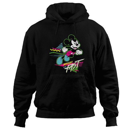 Disney Mickey Mouse Impossibly Fast 90s Retro Hoodies