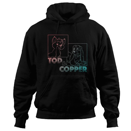 Disney The Fox and the Hound Tod & Copper Gradient Long Sleeve Hoodies