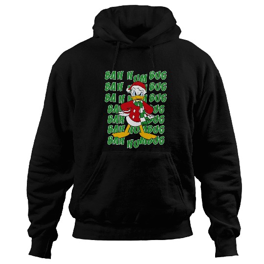 Disneys donald duck bah humbug christmas text stack Hoodies